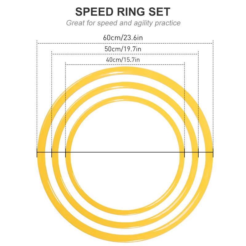 Durable Agility Training Rings Portable 5/12Pcs Football Soccer Speed Agility Training Rings Sport Futbol Training Equipment