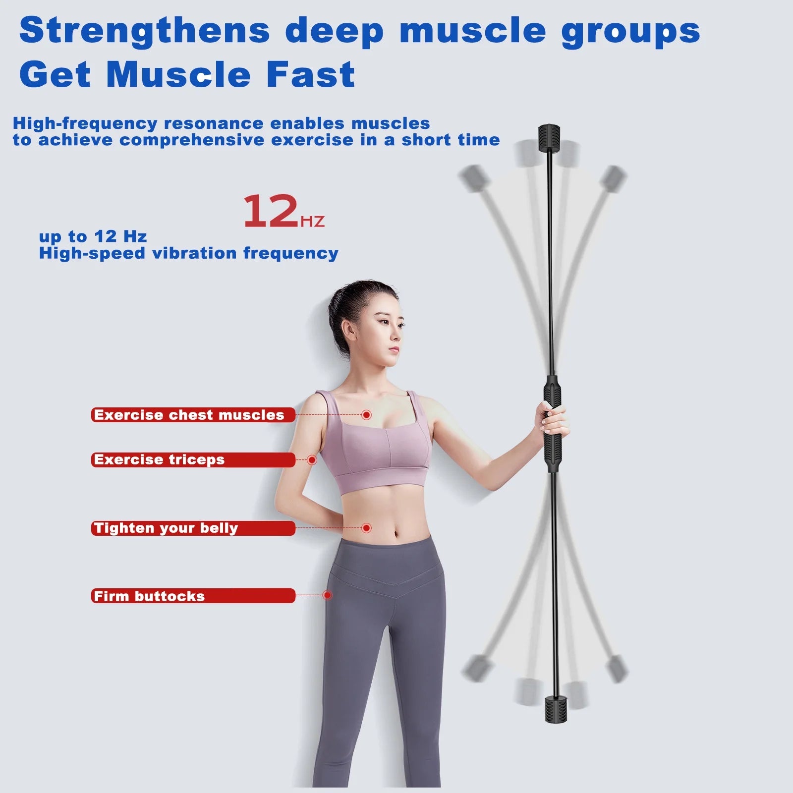 Elastic Fitness Bar Flexi Bar Resistance Band Shoulder Tube